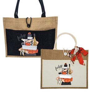 Custom Canvas Tote Bag, Large Size - Friday Theme, Black or Cream Tote